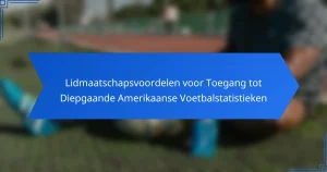 Lidmaatschapsvoordelen voor Toegang tot Diepgaande Amerikaanse Voetbalstatistieken