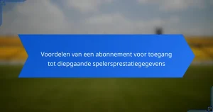 Voordelen van een abonnement voor toegang tot diepgaande spelersprestatiegegevens